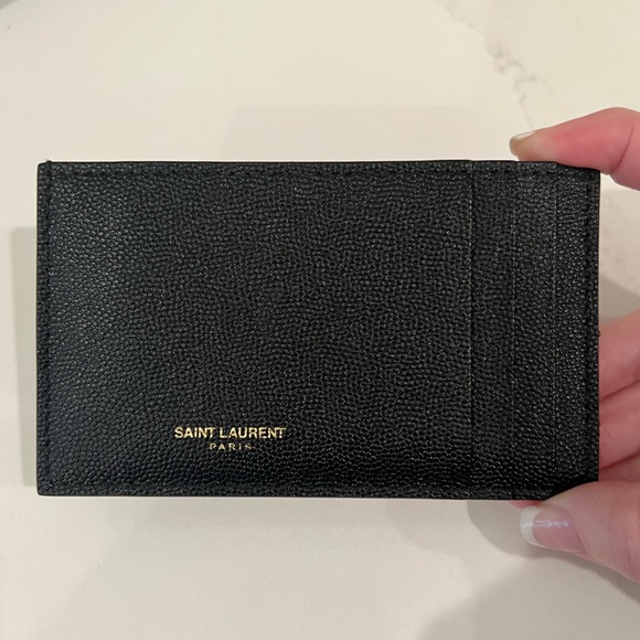 Ysl Saint Laurent Uptown Leather Card Holder Case Wallet insert Pristine - Picture 1 of 9